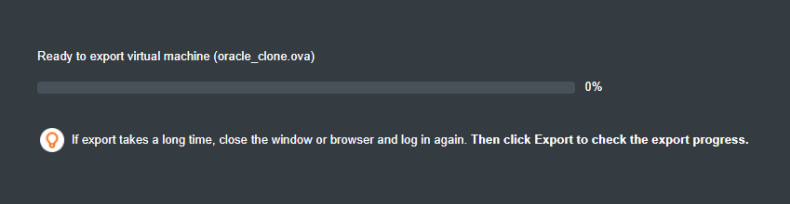 Exporting VM