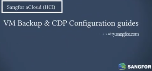 Sangfor HCI scheduled backup and CDP