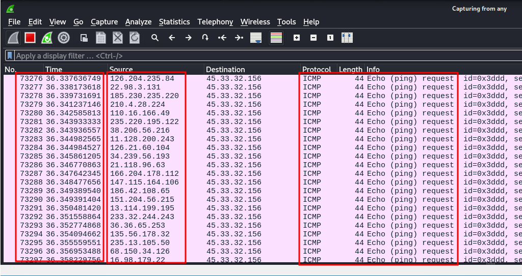 ICMP Flooding 공격