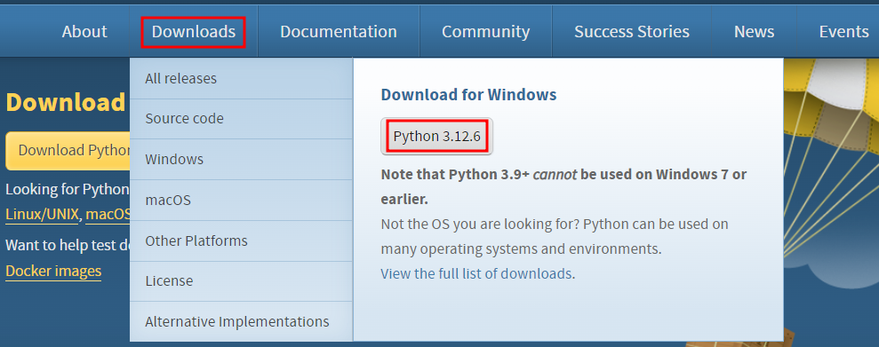 Python 다운로드