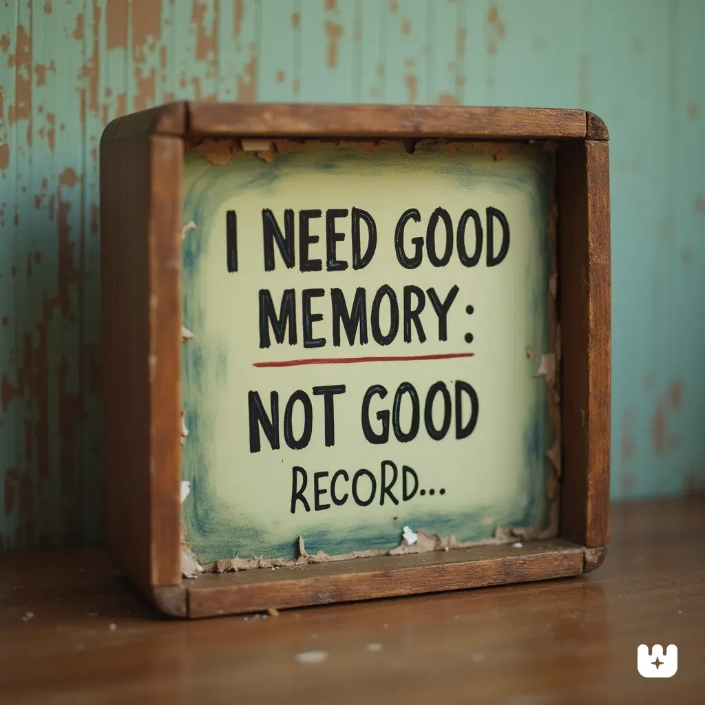 I need good memory not good record