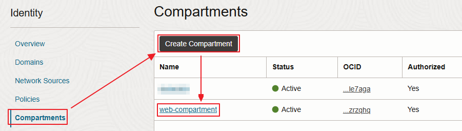 Create Compartment