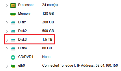 Sangfor HCI Disk Size