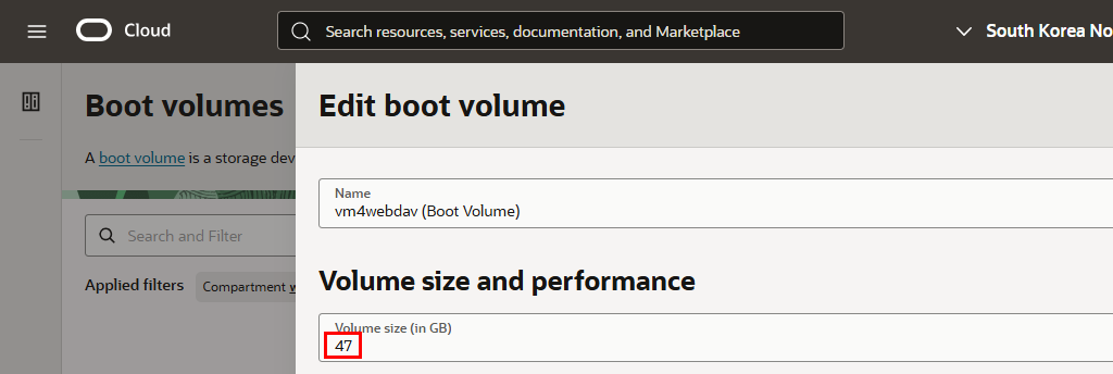 boot volume