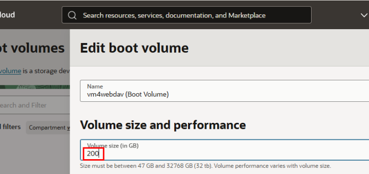 boot volume