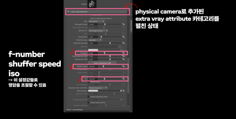 [maya] vray physical camera에 대해 쉽게 이해하기