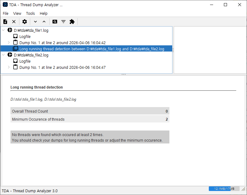 Find long run thread